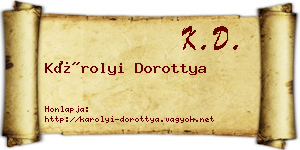 Károlyi Dorottya névjegykártya