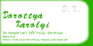 dorottya karolyi business card